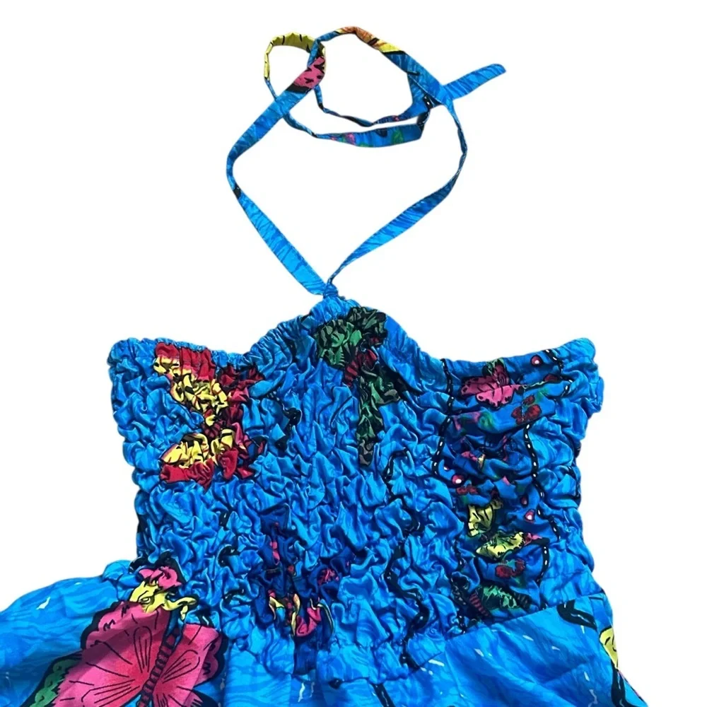 Rima | Hawaiian Luau Dress with Butterfly Print